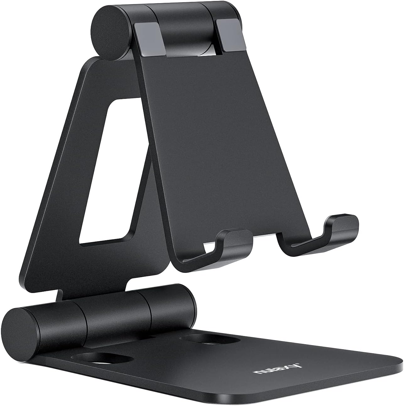 Nulaxy Aluminium Faltbarer Verstellbar Handy Ständer Tisch, Schwarz