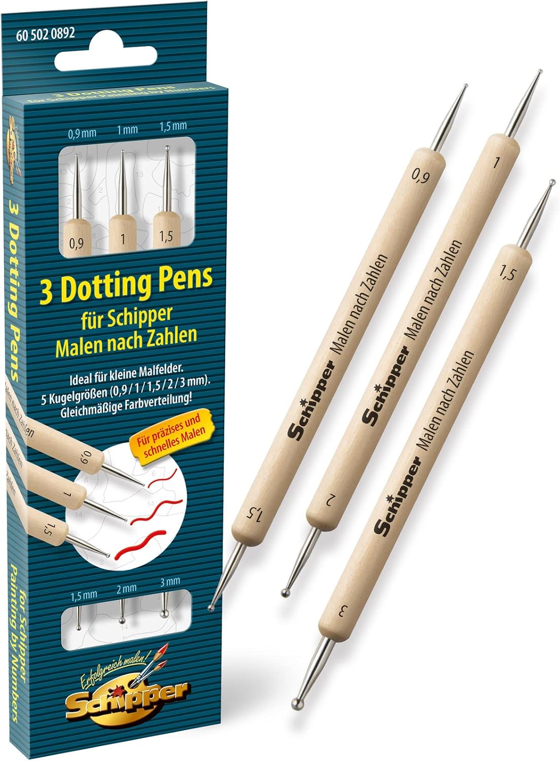 Schipper Malen nach Zahlen - 3 Dotting Pen´s